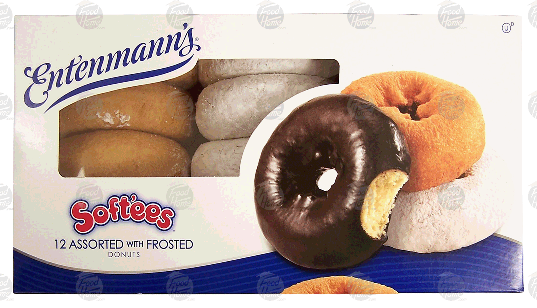 Entenmann's Soft'ees 12 assorted with frosted donuts Full-Size Picture